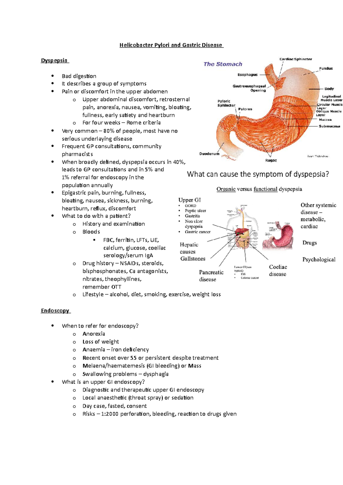 Helicobacter Pylori and Gastric Disease - Helicobacter Pylori and ...