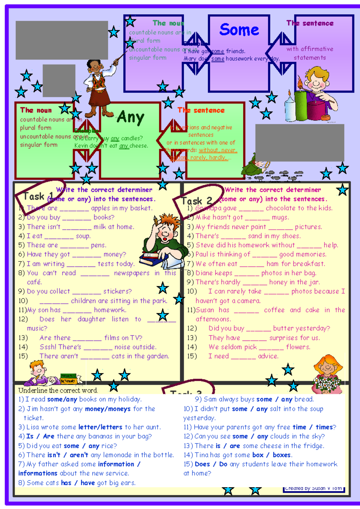 Some and any worksheet - Activities - Some Examples: I have got some ...