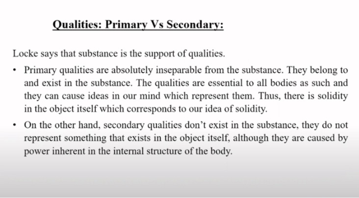 Qualities - B.A.(hons.) Philosophy - Studocu