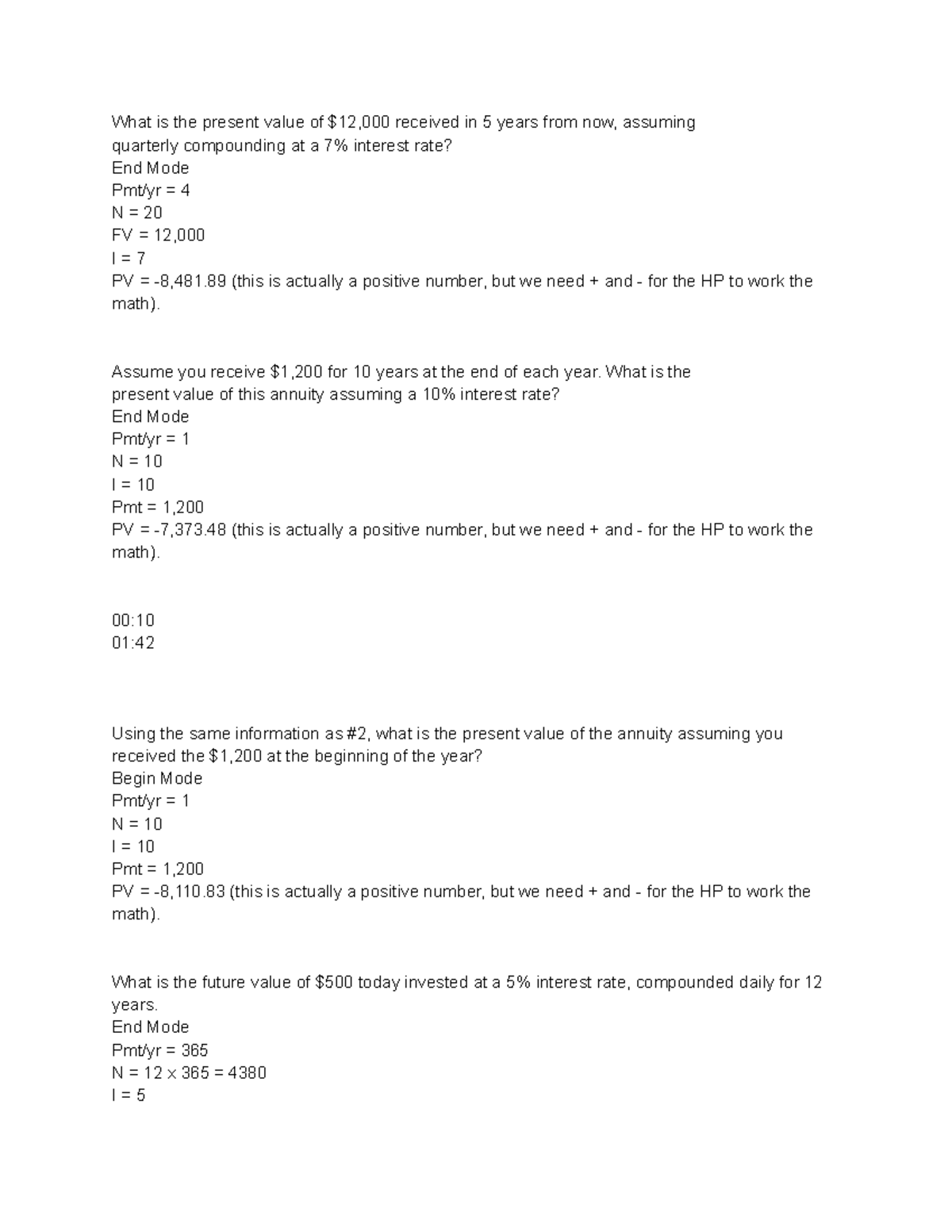 Final problems practrice - What is the present value of $12,000 ...