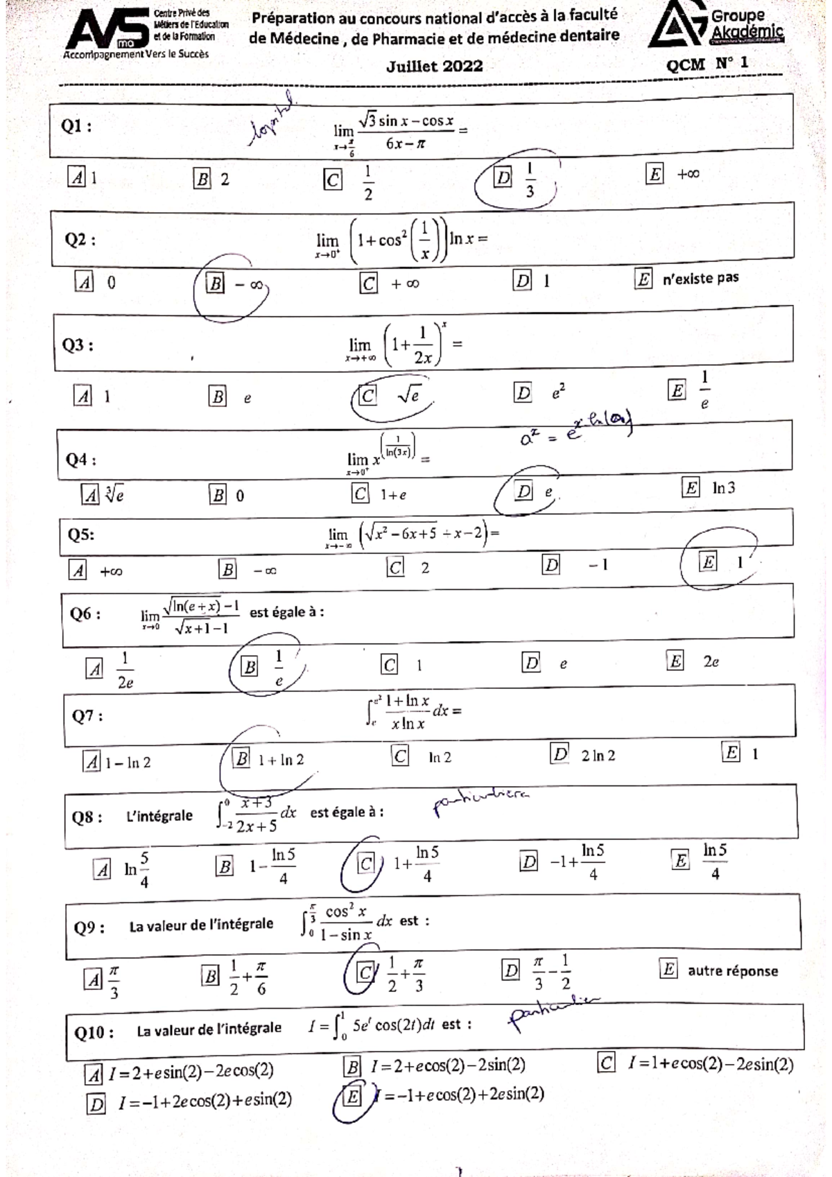 Maths qcms - An important and simple lesson - Centre Privé des AS ...