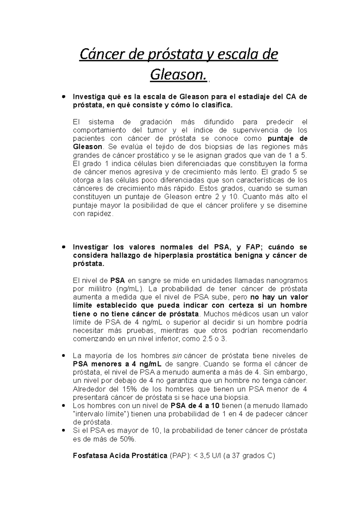 Cáncer De Próstata Y Escala De Gleason - Investiga Qué Es La Escala De ...