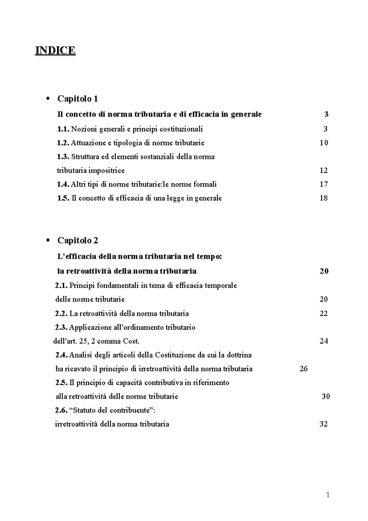 Efficacia Norma Tributaria - INDICE Capitolo 1 Il Concetto Di Norma ...