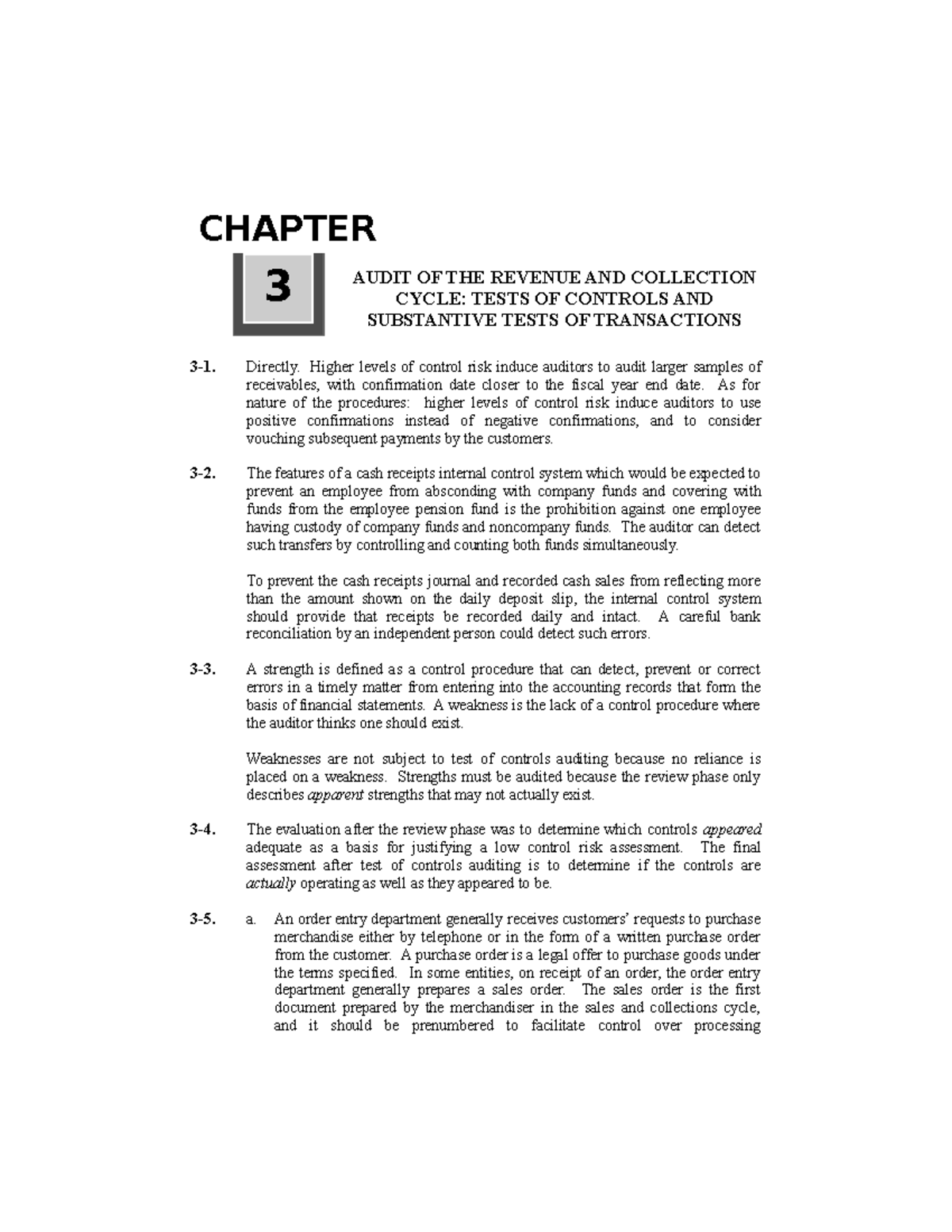 Applied Auditing Chapter 03 - answer - Accountancy - Studocu