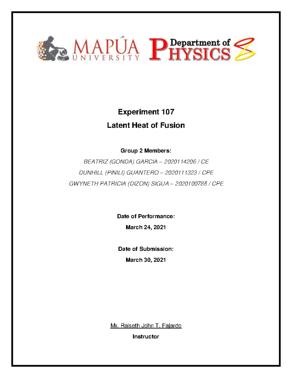 Experiment 107 Group 2 - This was seen as an act of treason by the ...