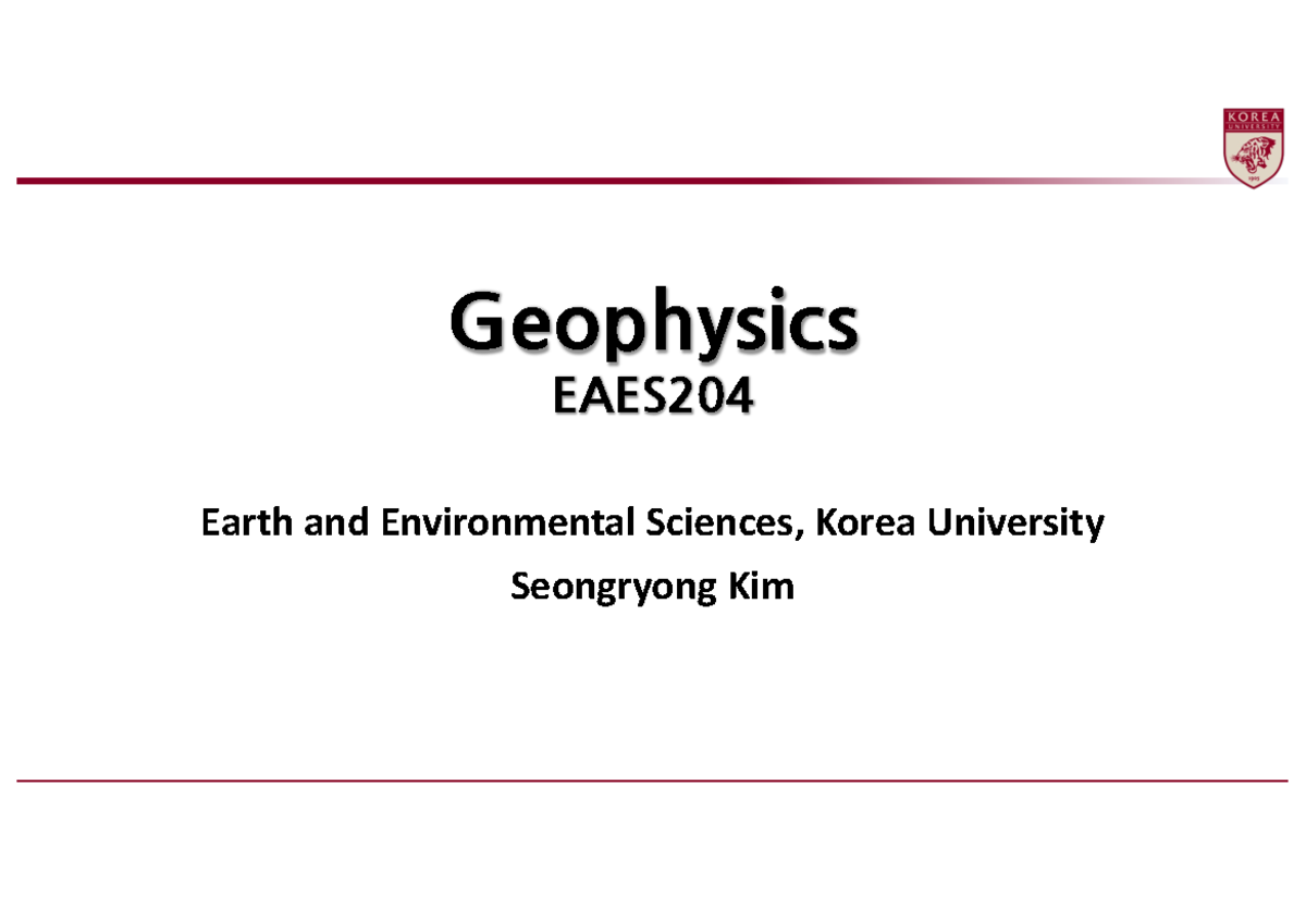 Geophy 04 Geoelectricity part1 - Geophysics EAES Earth and ...