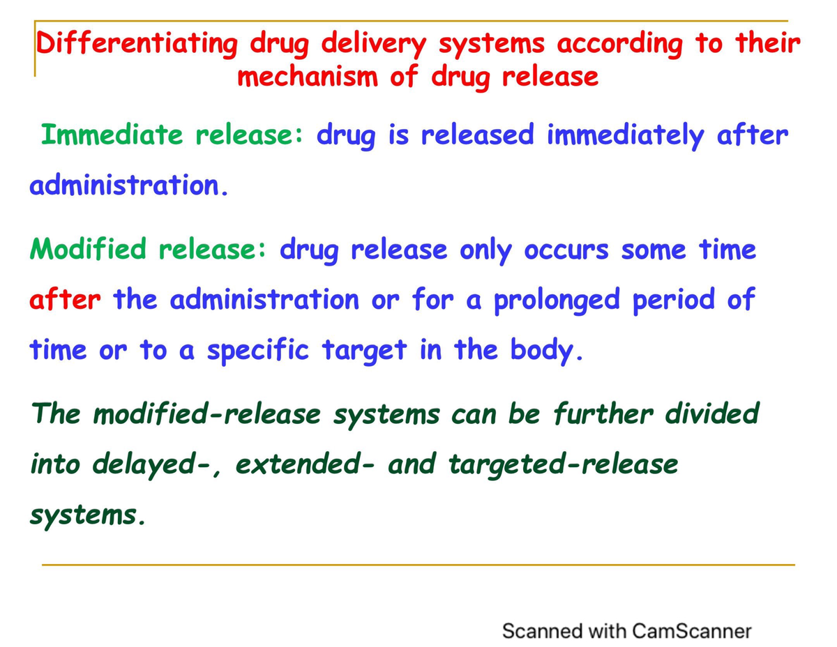 Controlled drug delivery 2022 first lect - Drug Metabolism - Studocu