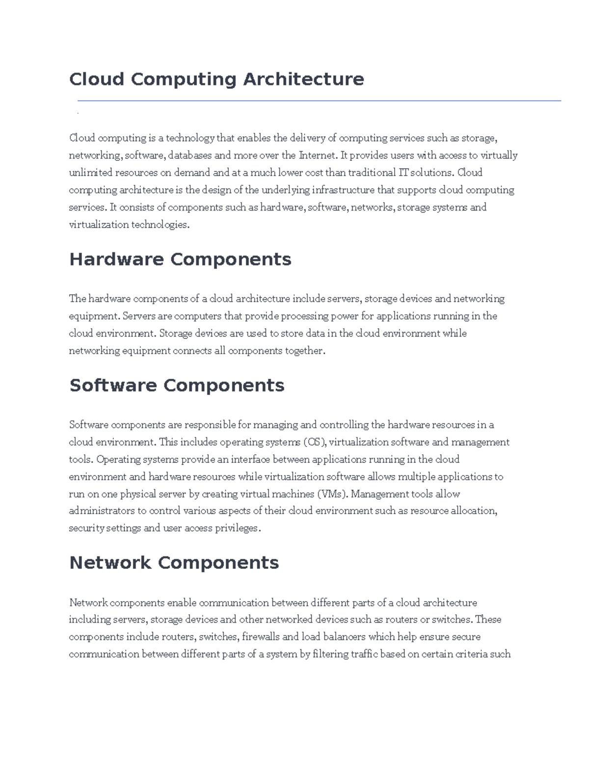 Cloud Computing Architecture (Computer and Network Security) - Cloud ...