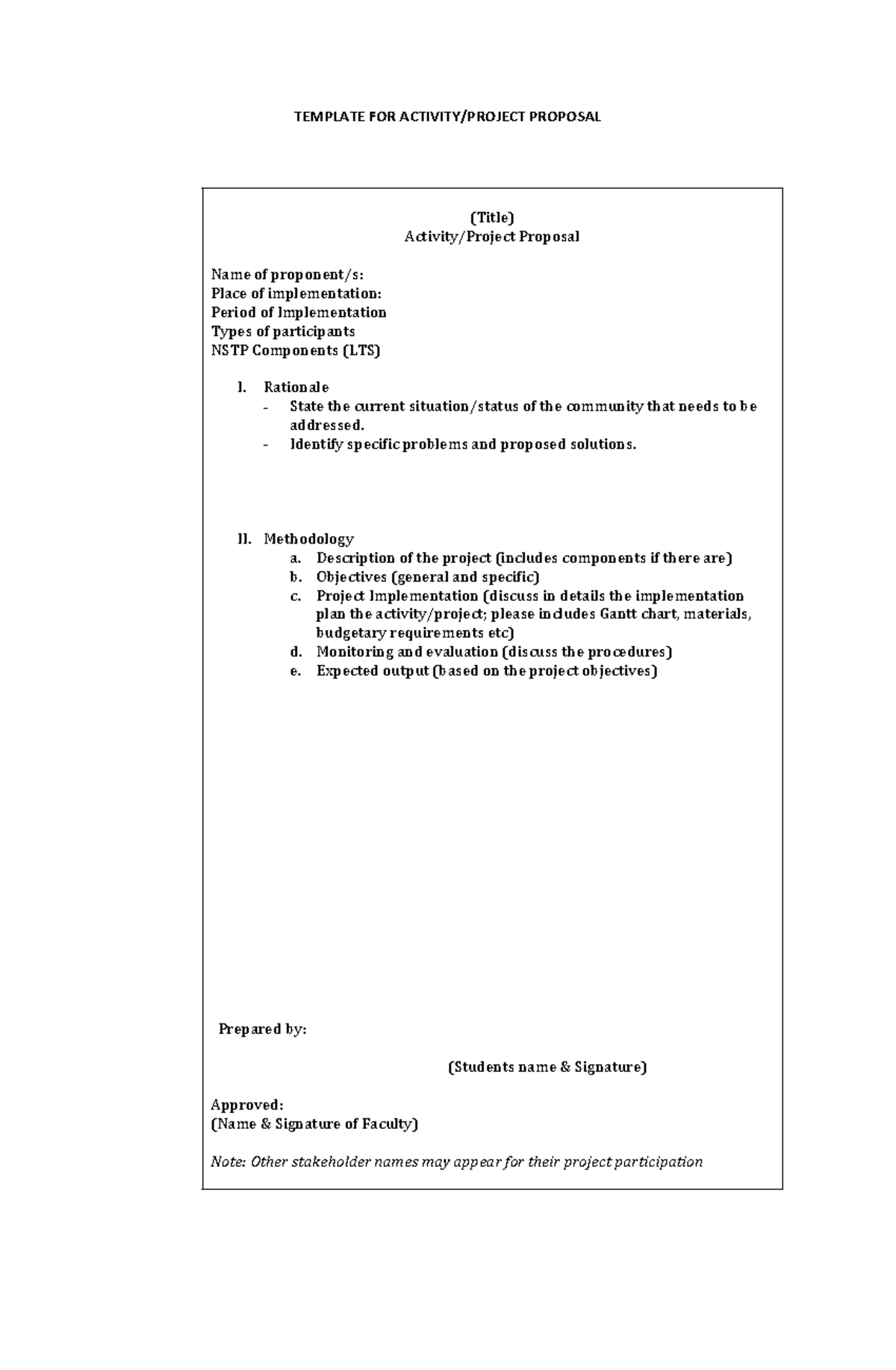 How To Write Expected Output In Project Proposal