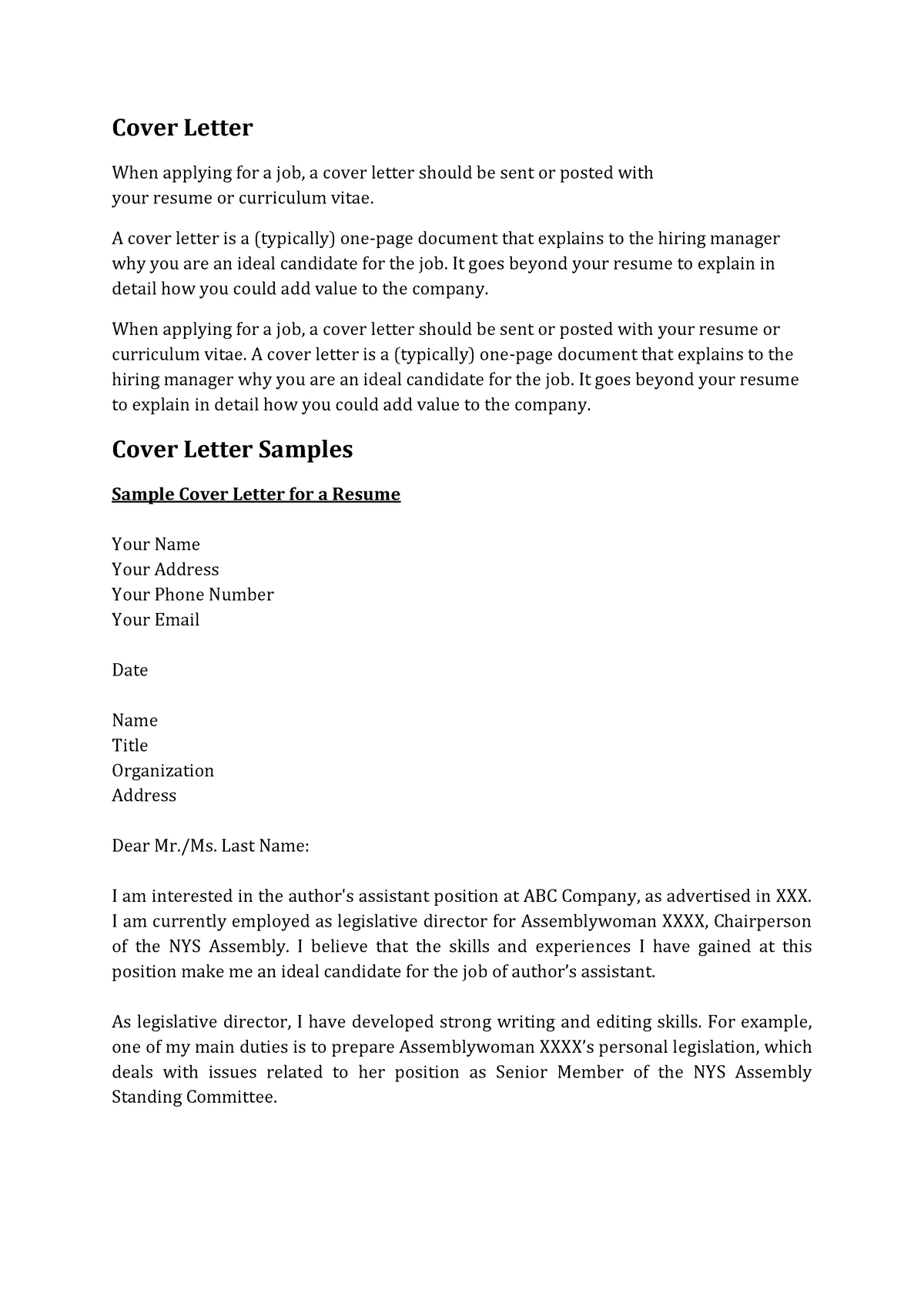 cover letter template malaysia