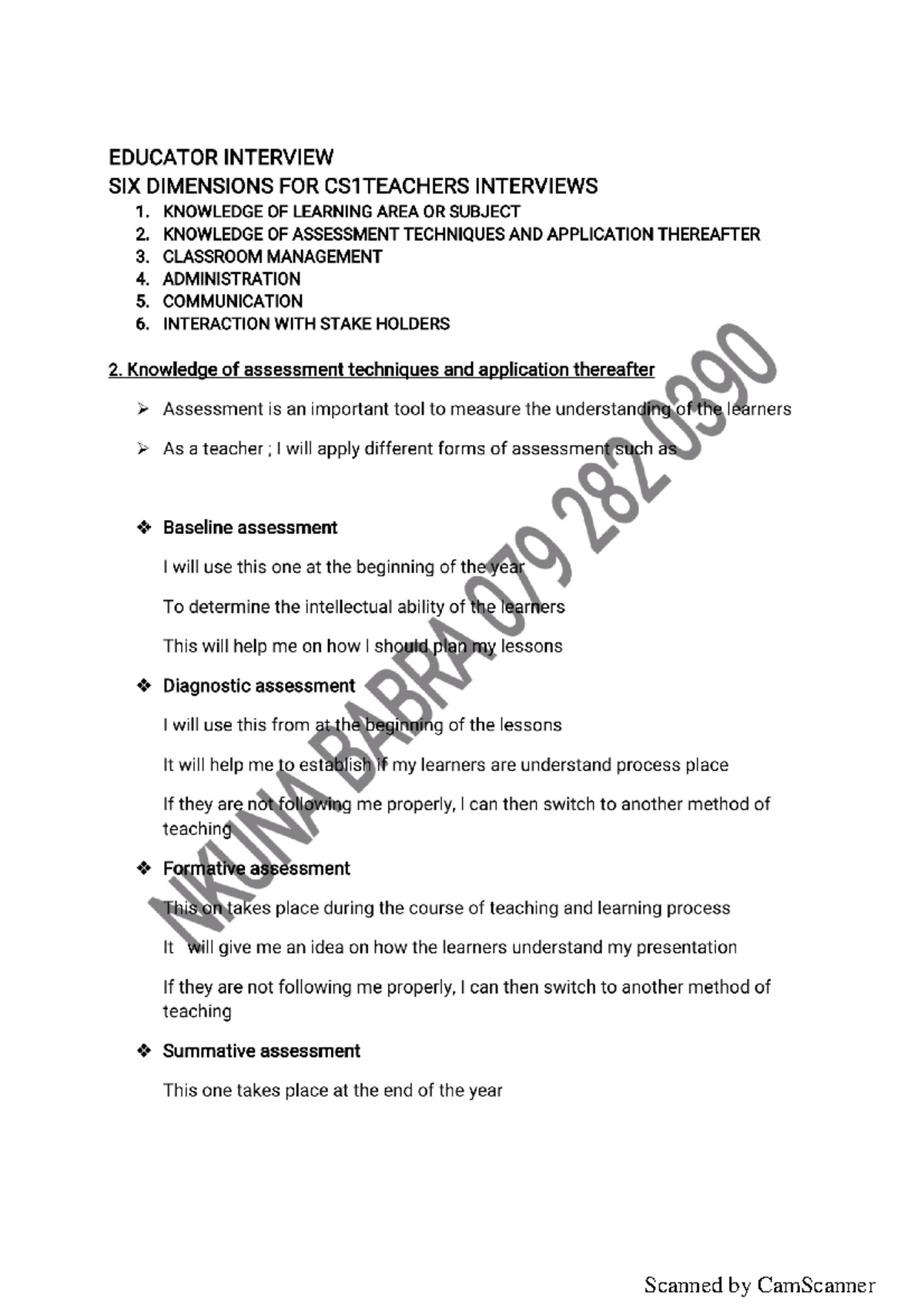 Educator Interview dimensions(1)-1-1-1 - ECON 122 - Studocu