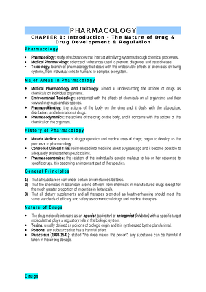 Pharmacology notes - TCC APPLN NO. Instructions: Fill in all the ...