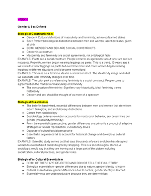Lecture Notes, Week 1-6 - WEEK 1 Sociology is the study of human groups ...