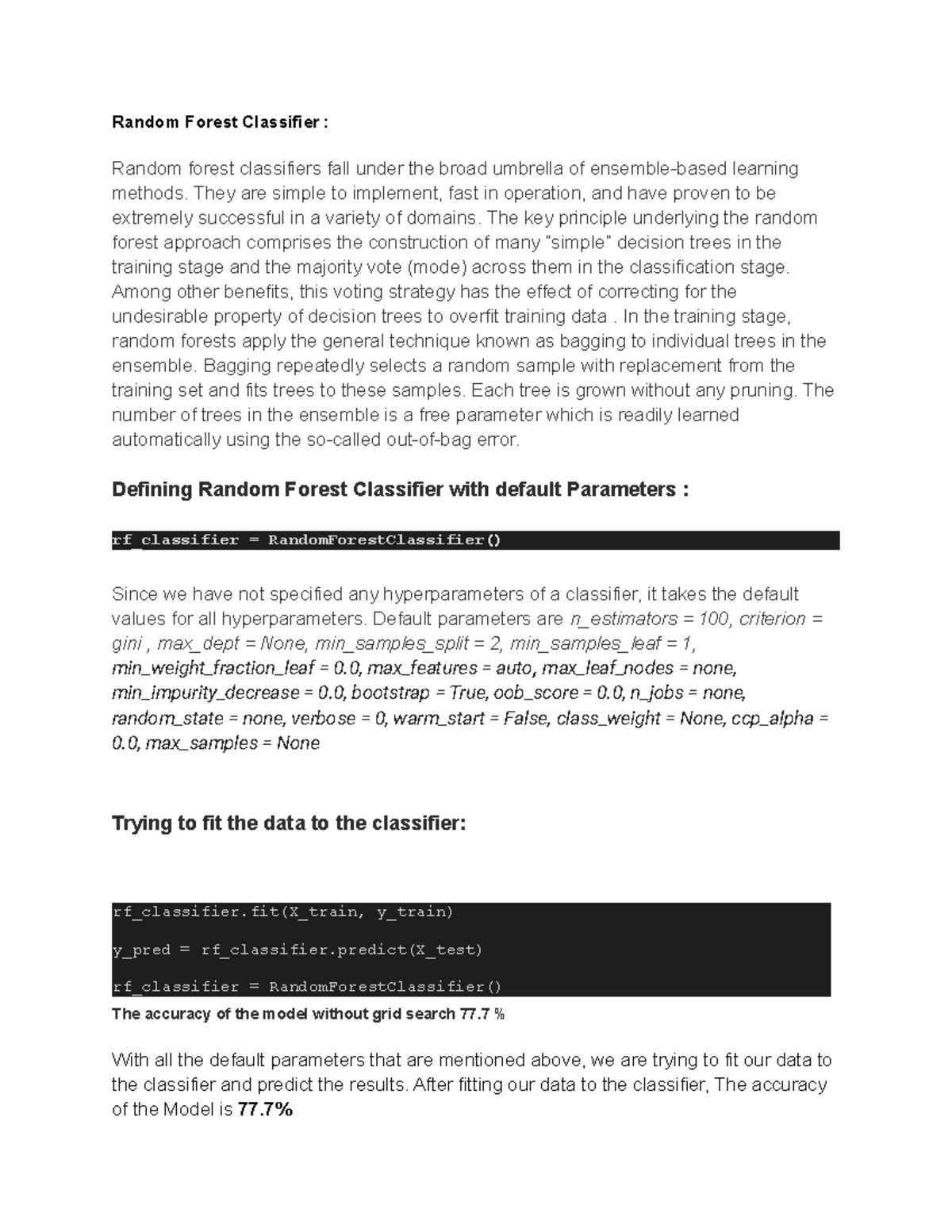 Random Forest Classifier Assignment - Machine Learning 1 - Random ...