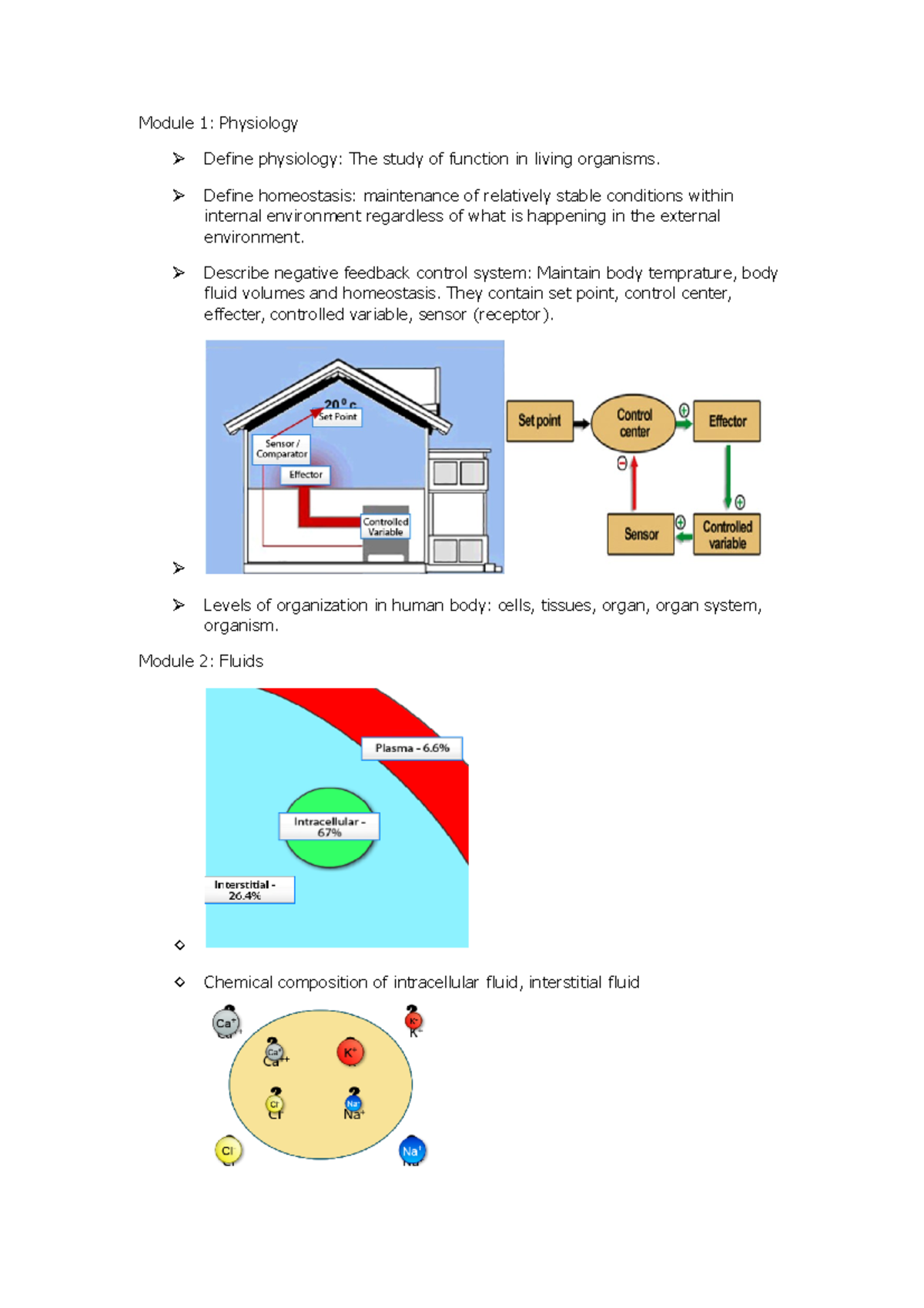 2130 - Lecture notes 1，2 - Module 1: Physiology Define physiology: The ...