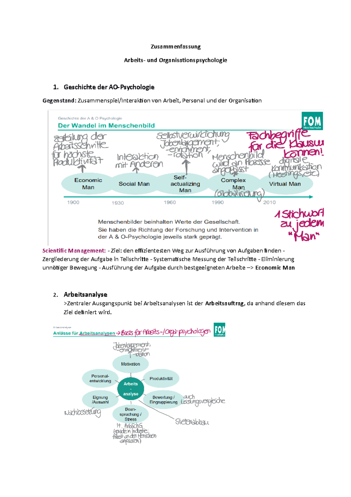 Zusammenfassung AO-Psychologie - Zusammenfassung Arbeits- Und ...