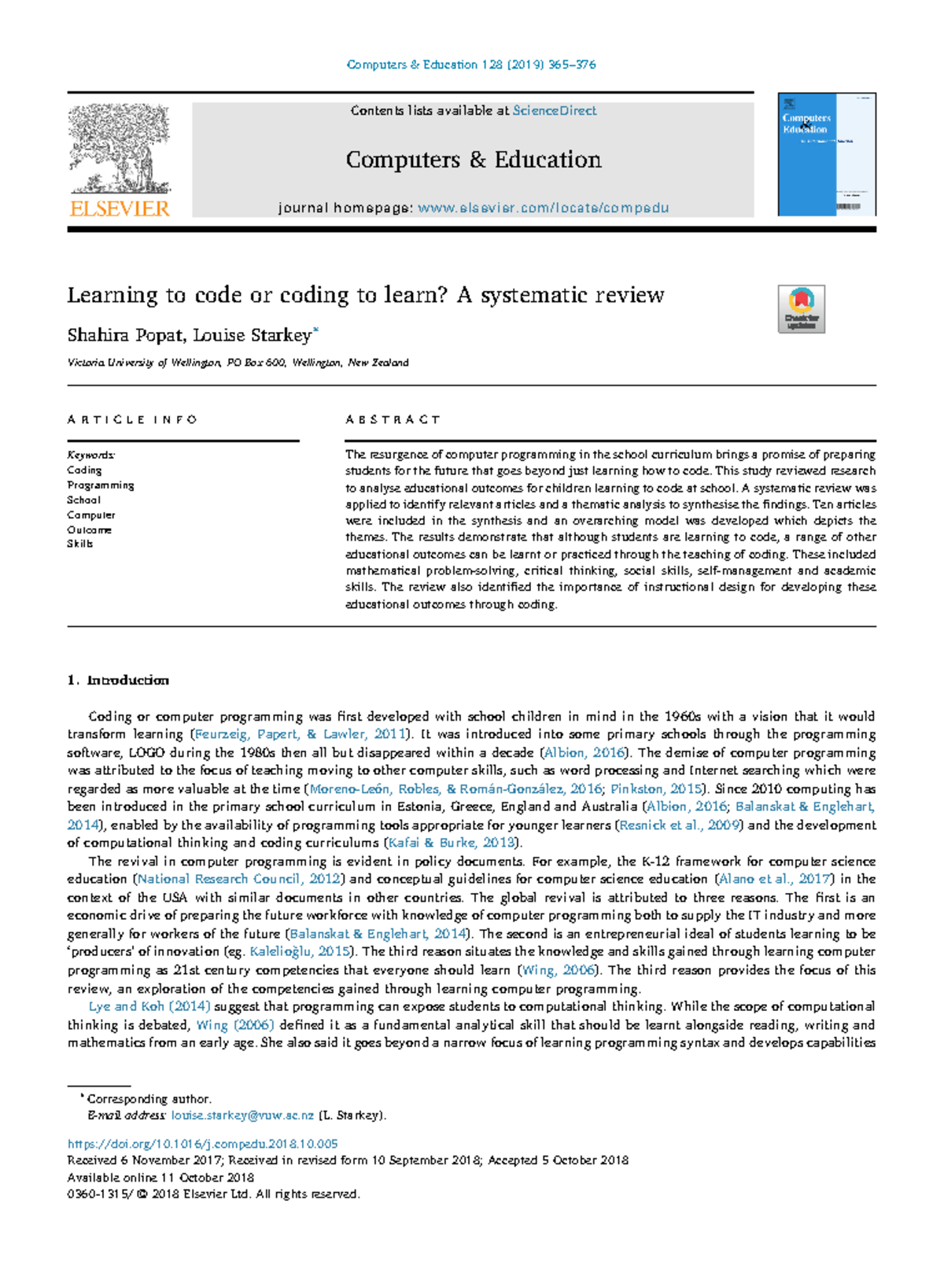 Programming ref5 - Contents lists available at ScienceDirect Computers ...