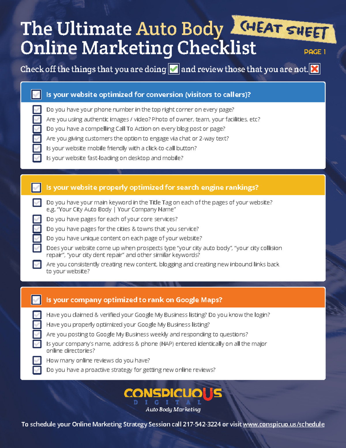 Auto Body marketingchecklist The Ultimate Auto Body Online Marketing