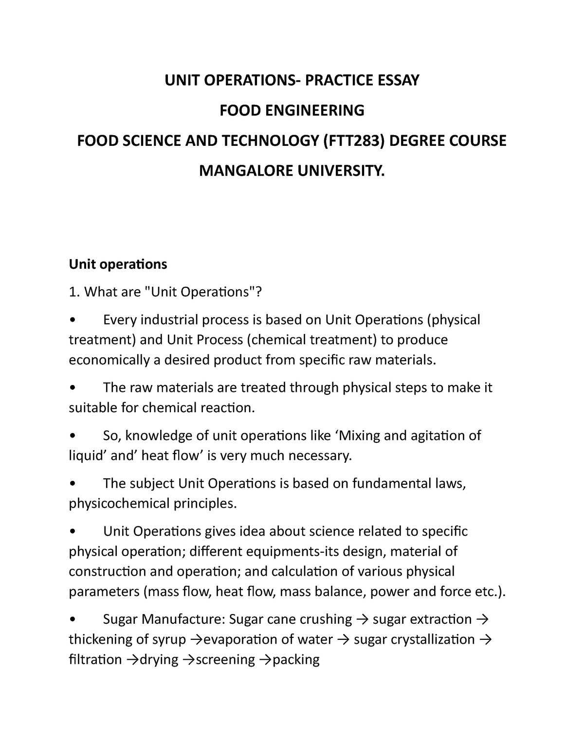 food engineering essay