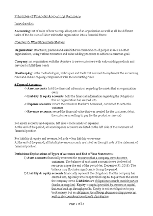 FA solutions - Chapter 1 – Solution Financial Accounting Why financials ...