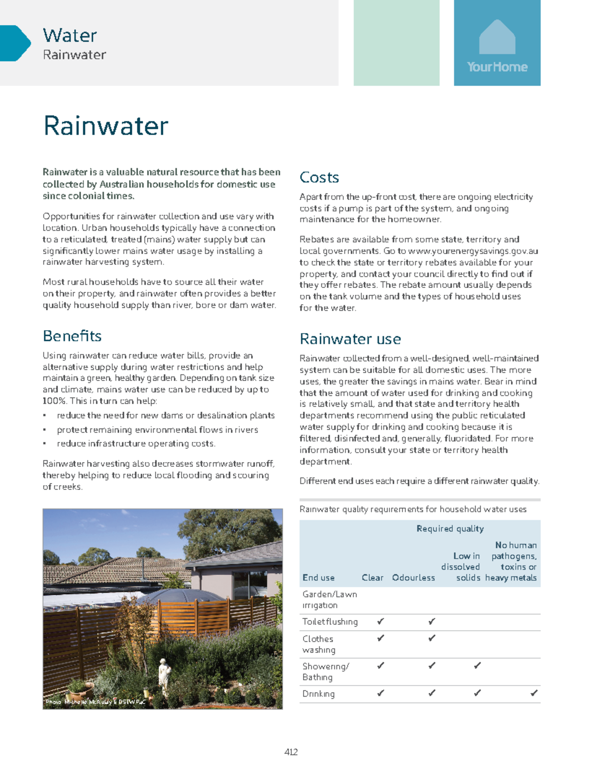 YourhomeWaterRainwater Rainwater Rainwater is a valuable natural