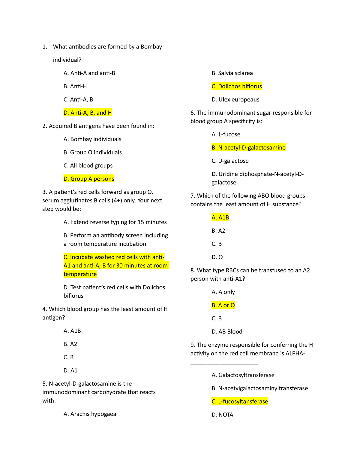 Abobgs Question - What Antibodies Are Formed By A Bombay Individual? A ...