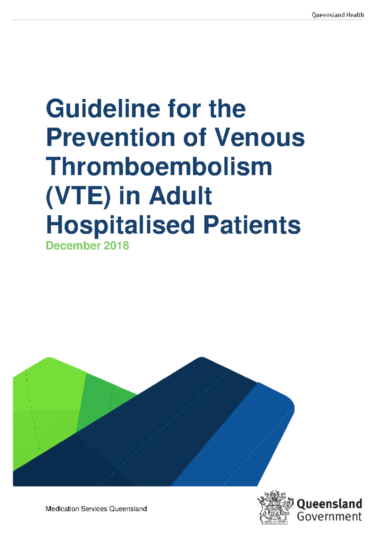 Vtepreventionguideline Medication Services Queensland Guideline for