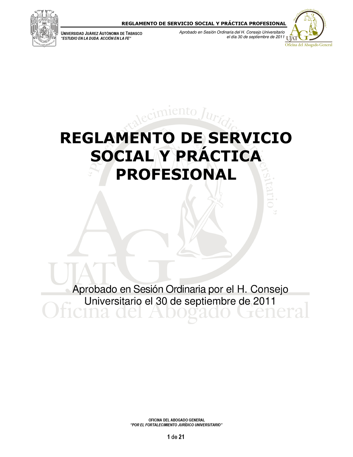 Reglamento De Servicio Social Y Practica Profesional Aprobado En Sesión Ordinaria Del H 0488