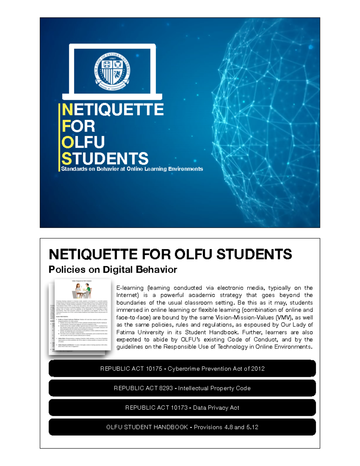 Netiquette - none - NETIQUETTE FOR OLFU STUDENTS Standards on Behavior ...