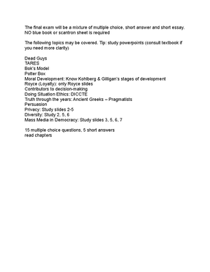 Health Care Essay Topics Jomc Final Study Guide Media Ethics Proposal Essay Ideas also Environmental Health Essay Jomc Final Study Guide Media Ethics Argumentative Essay On Health Care Reform