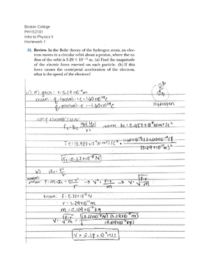 Homework 7 Physics 2 TS - ####### Tyler Silverstein 1 Physics 2 ...