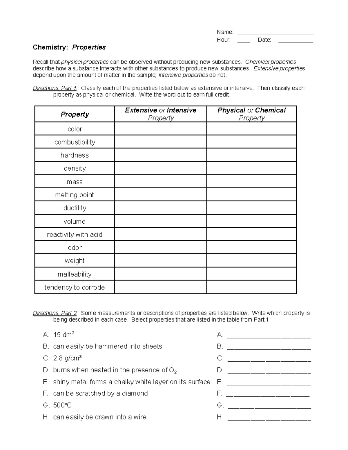 Propertiesws key - work to property ws - Name: Hour: ____ Date: ______ - Studocu propertiesws-key-work-to-property-ws-name-hour-date-studocu