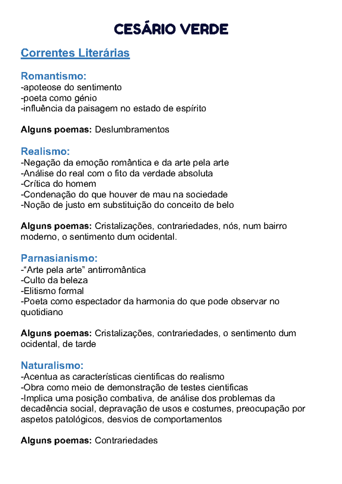 Cesário Verde - eam akej kj ajkjak kj kea kakjd - CESÁRIO VERDE ...