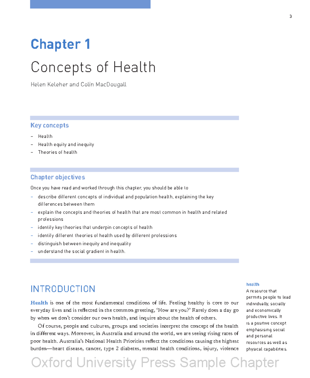 Understanding Health Chapter 1 - 3 Chapter 1 Concepts of Health Helen ...