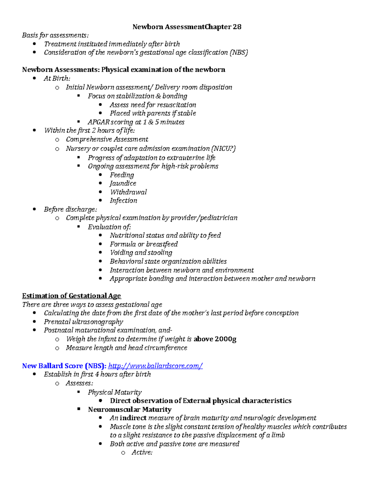 CH 28 29 31 Newborn Assessment Care Complications - Newborn ...