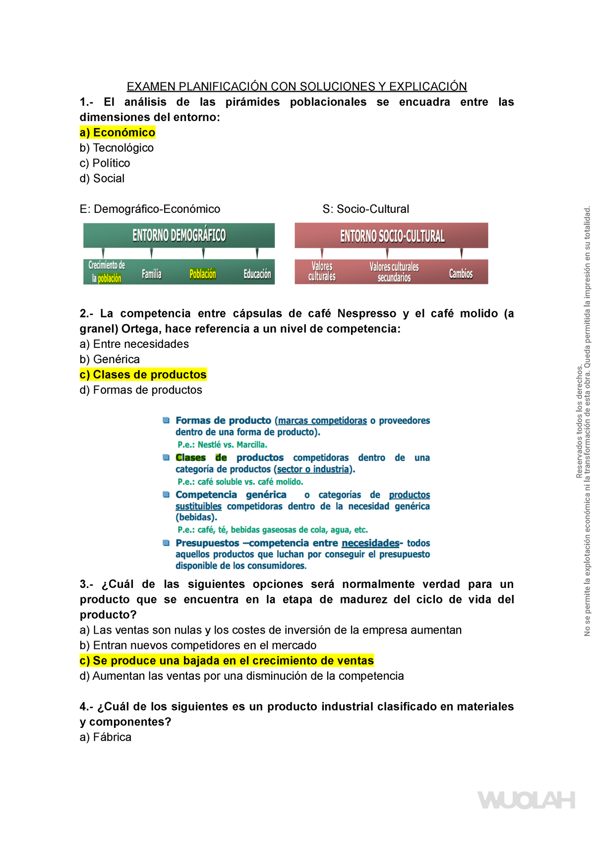 Test Planificación - EXAMEN PLANIFICACIÓN CON SOLUCIONES Y EXPLICACIÓN ...