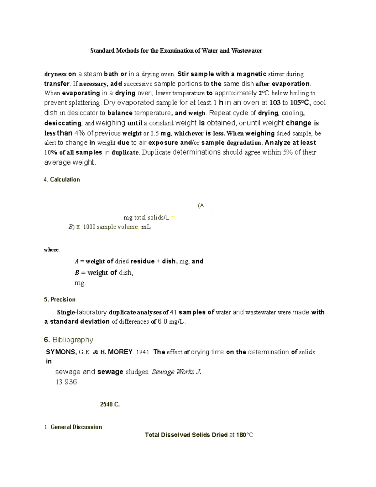 Sólidos Disueltos SM2540-C - Standard Methods for the Examination of ...
