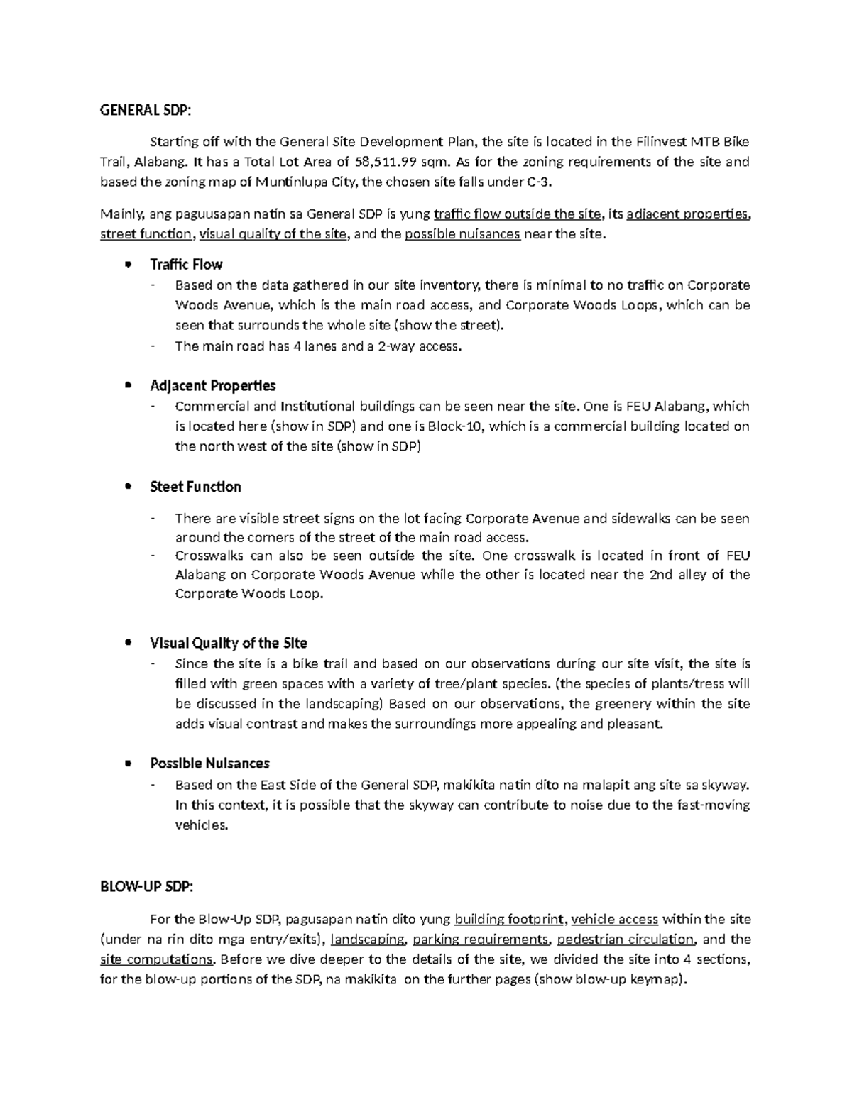 M1 Plate Reporting - None - GENERAL SDP: Starting off with the General ...
