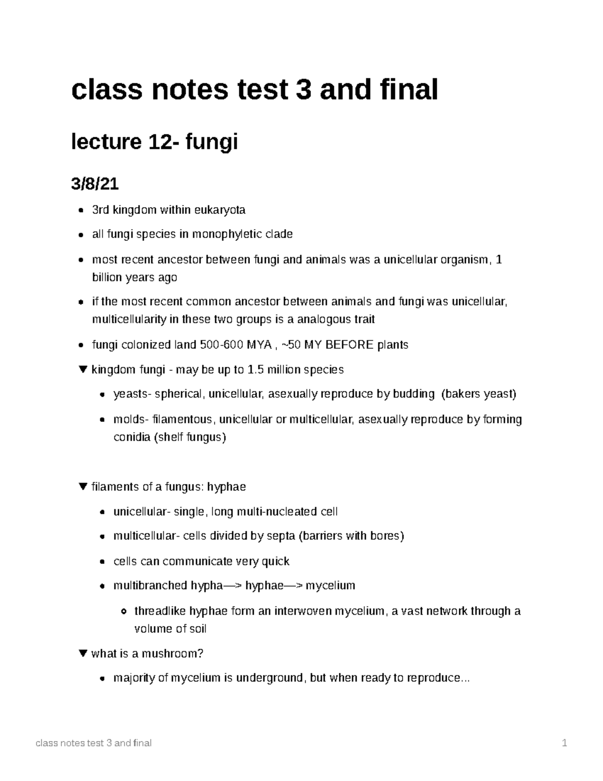 Class Notes Test 3 And Final - Class Notes Test 3 And Final Lecture 12 ...