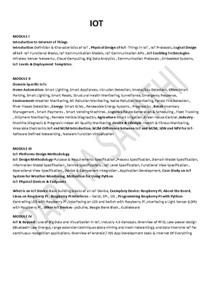 IOT - Notes