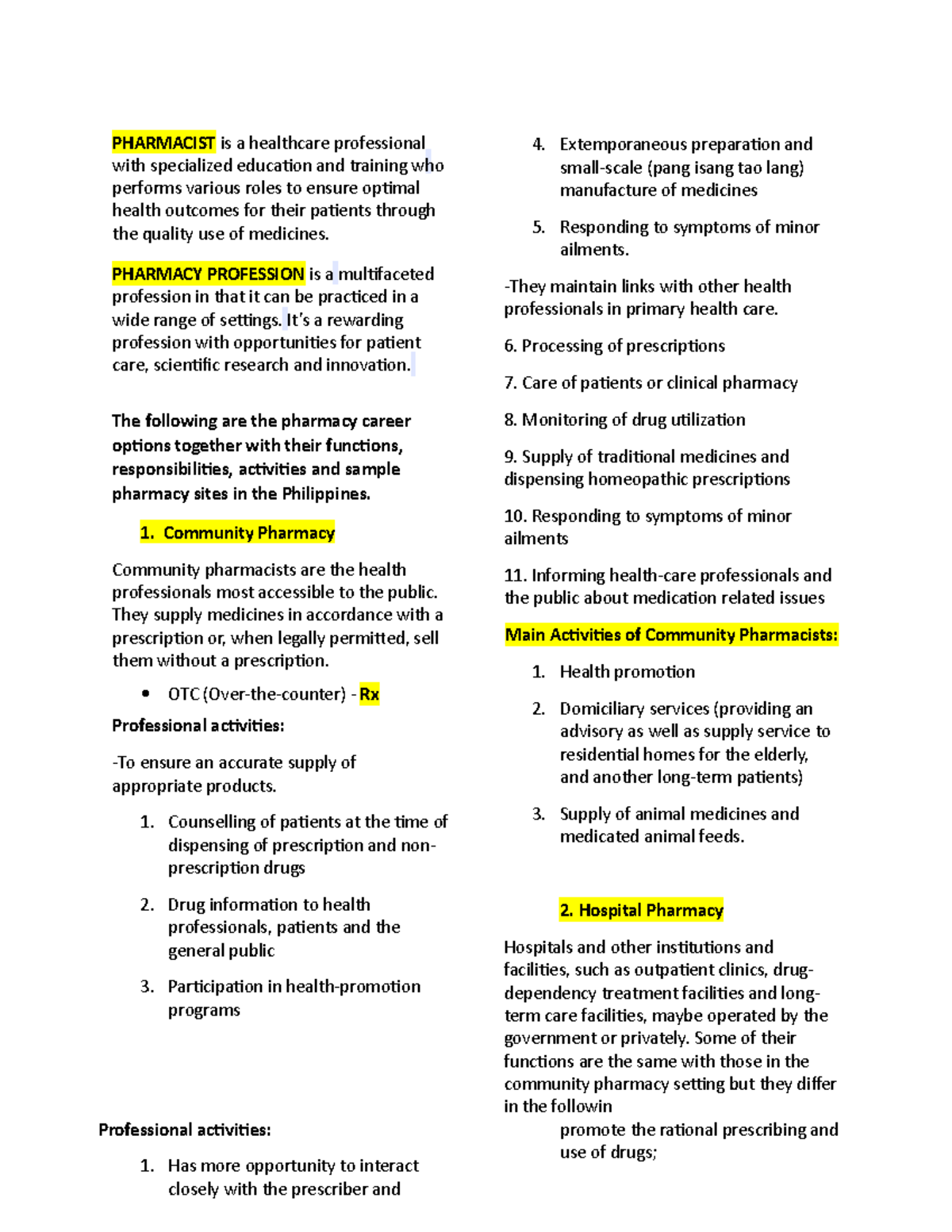 Perpective in Pharma 2 - PHARMACIST is a healthcare professional with ...