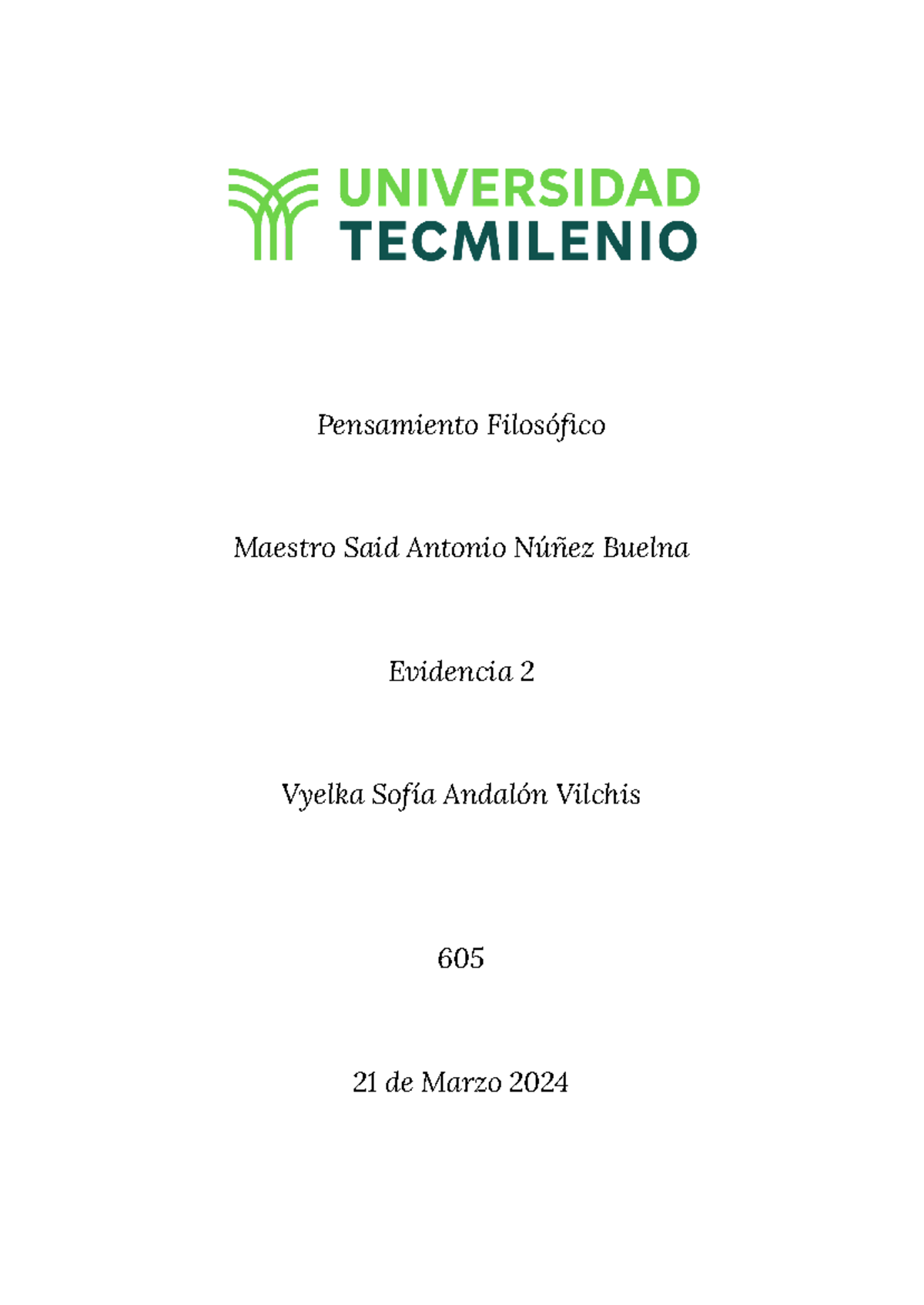 Pensamiento Filosófico Evidencia 2 - Pensamiento Filosófico Maestro ...