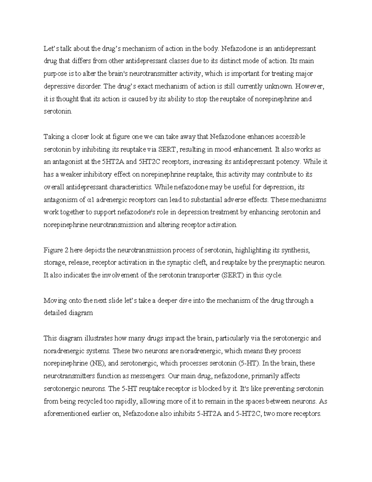 Scripttt - a revised written script - Let’s talk about the drug’s ...