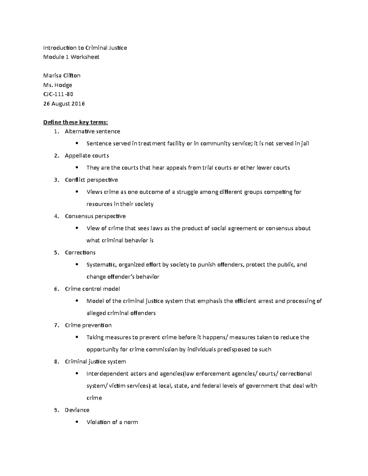 Chapter 1 Worksheet Introduction To Criminal Justice Module 1   Thumb 1200 1553 