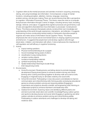 EDU 202 Chapter 4 - Professor Sowell - Chapter 4 Major Teories A ...