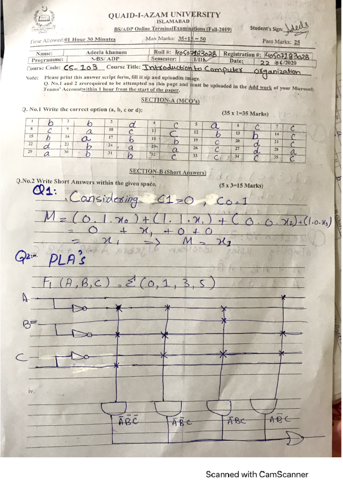 Ico Assignment of computer science BSCS - Strength of Materials - Studocu