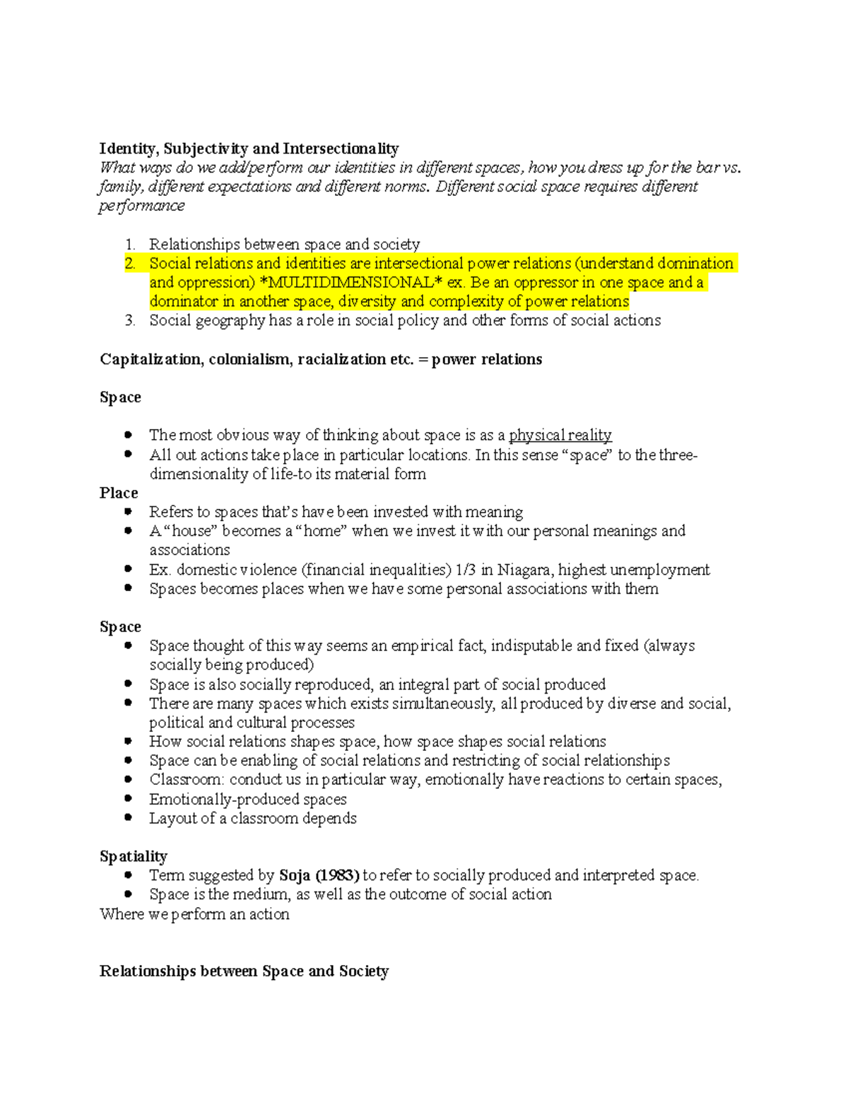 Lec. 2- Identity, Subjectivity and Intersectionality - Identity ...