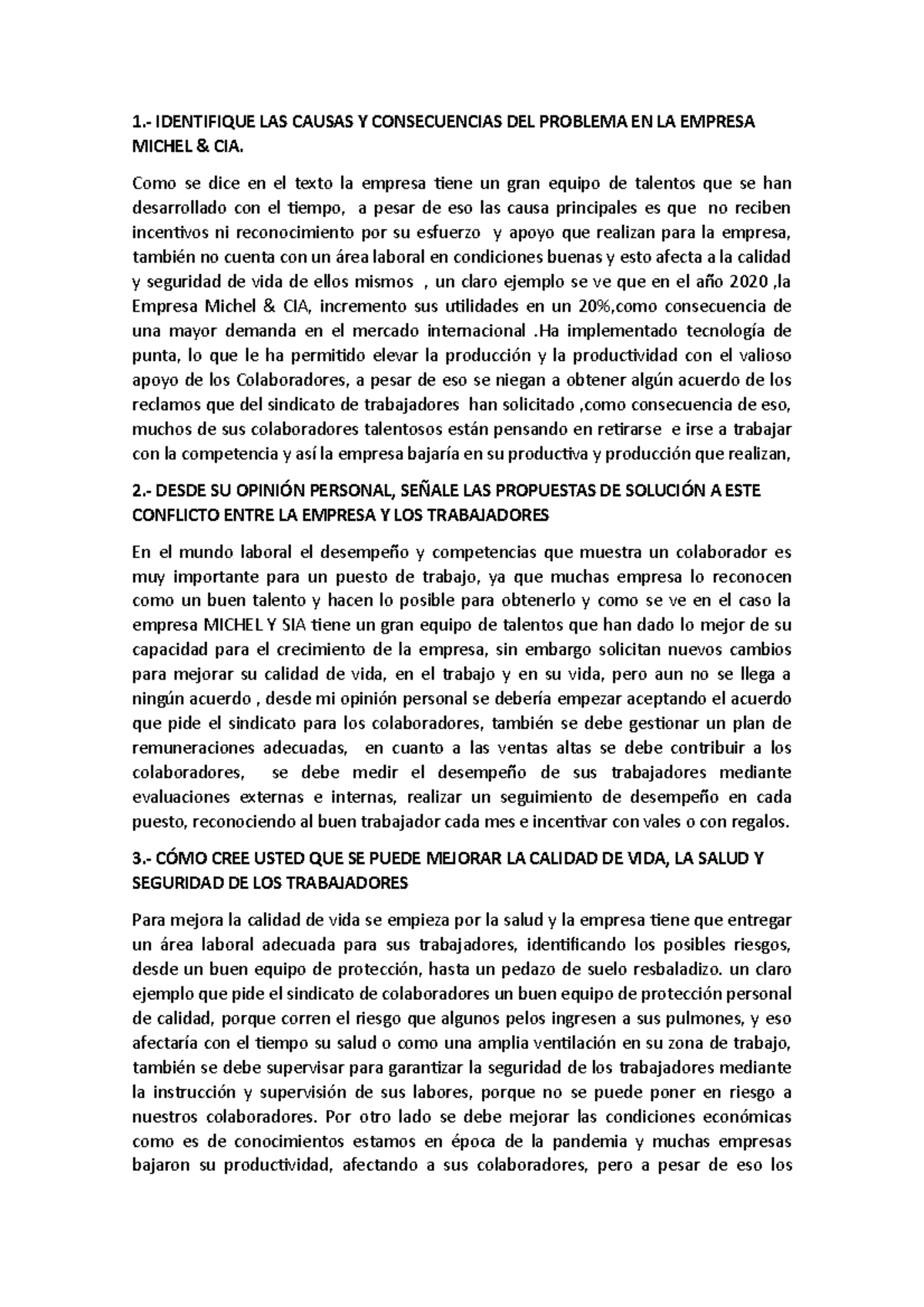 Tarea Academica 3 - 1.- IDENTIFIQUE LAS CAUSAS Y CONSECUENCIAS DEL ...