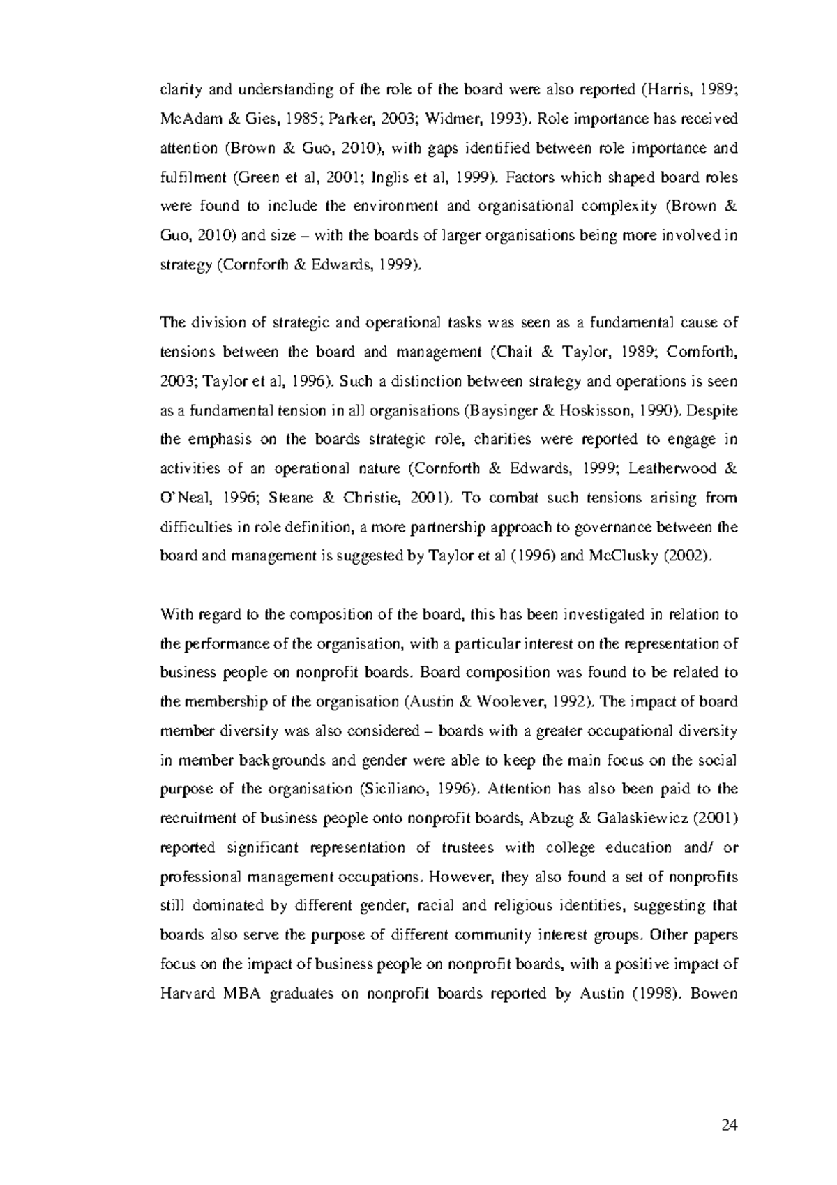 An Investigation of Governance 7 - clarity and understanding of the ...