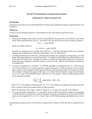 ELG3175 LAB2 - Lab 2 - Laboratory 2: Signals, Systems, And Spectra ...